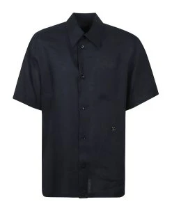 Dolce & Gabbana Logo Plaque Plain Formal Shirt