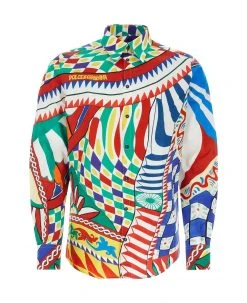 Dolce & Gabbana Printed Poplin Shirt