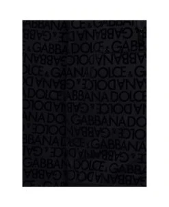 Dolce & Gabbana Black Hoodie With All-over Tonal Logo Print In Cotton Man -Stylish Men-Dolce & Gabbana b6abfcc56c3cbca7b3df8a30c1bd9fb9