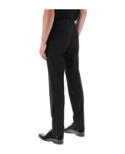 Dolce & Gabbana Stretch Wool Tuxedo Trousers -Stylish Men-Dolce & Gabbana b6b35dc037dd95e074b7da99482121f4