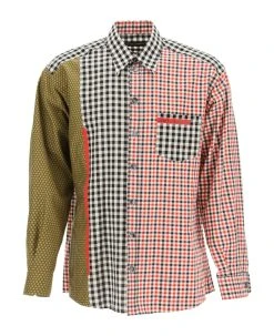 Dolce & Gabbana Oversized Gingham Patchwork Shirt