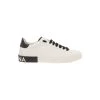 Dolce & Gabbana 'portofino' White Low Top Sneakers With Logo Lettering Detail In Smooth Leather Man