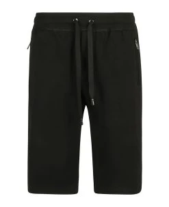 Dolce & Gabbana Drawstring Waist Logo Patched Shorts