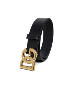 Dolce & Gabbana Man's Black Leather Belt With Dg Buckle -Stylish Men-Dolce & Gabbana bc4cbf2807a80bbf2233e39894238501