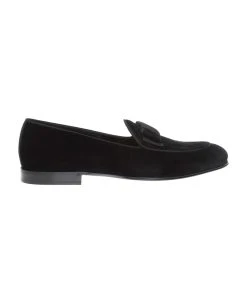 Dolce & Gabbana Gg Velvet Loafers