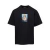 Dolce & Gabbana Black Crewneck T-shirt With Print And Fusible Rhinestone In Cotton Man