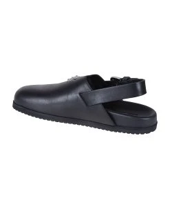 Dolce & Gabbana Logo Plaque Sling-back Flat Sandals -Stylish Men-Dolce & Gabbana c13d85b7e43c86b4ac2ec0d6472069d5