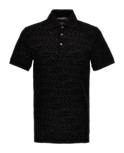 Dolce & Gabbana All Over Logo Polo Shirt