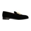 Dolce & Gabbana Logo Velvet Loafers
