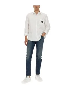 Dolce & Gabbana Shirt With Logo Plaque -Stylish Men-Dolce & Gabbana c63248da7fdc4f33e54aca8079256c42