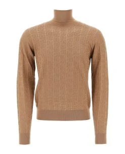 Dolce & Gabbana Silk Jacquard Turtleneck Pullover