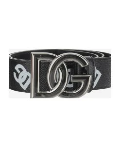 Dolce & Gabbana Dg All-over Logo Leather Belt -Stylish Men-Dolce & Gabbana c8144102938dd76b26efebe2073c4f54