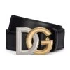 Dolce & Gabbana Smooth Calfskin Logo Belt