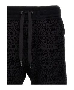 Dolce & Gabbana Flocked Logo Joggers -Stylish Men-Dolce & Gabbana cfad95ac174b84e5e22c8c48990b8ff7