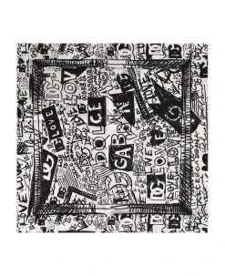 Dolce & Gabbana Graffiti Logo Print Scarf