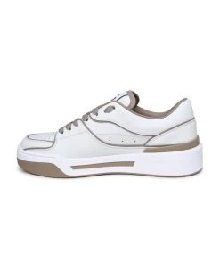 Dolce & Gabbana New Roma White Leather Sneakers -Stylish Men-Dolce & Gabbana d16b9bdc8be85df9978efd1a852aaa8b