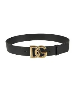 Dolce & Gabbana Logo Front Buckle Belt