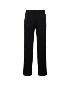 Dolce & Gabbana Black Straight Pants With Welt Pockets In Wool Woman
