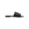 Dolce & Gabbana Black Sandals With Dg Logo Cut-out In Leather Man