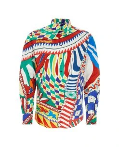 Dolce & Gabbana Carretto-print Long-sleeved Shirt