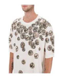 Dolce & Gabbana Coins Print Oversized T-shirt -Stylish Men-Dolce & Gabbana d99c862cc4153ad742abfa2a77dd86d9