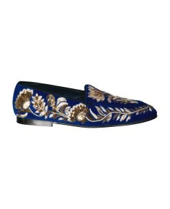 Dolce & Gabbana Embelished Velvet Loafers