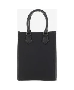 Dolce & Gabbana Small Nylon Bag With Rubberized Logo -Stylish Men-Dolce & Gabbana ddfd9248823544b6f261ca172337a49d