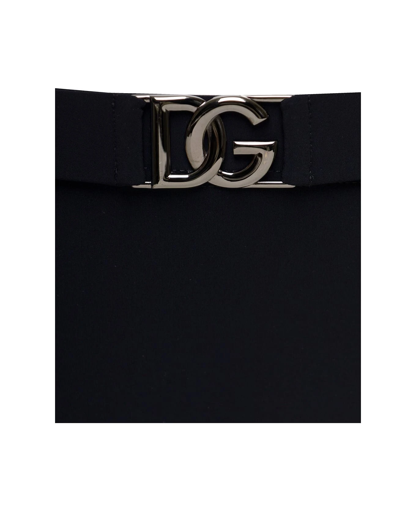 Dolce & Gabbana Black Swim Brief With Metallic Dg Logo In Stretch Polyamide Man 3 Dolce & Gabbana Black Swim Brief With Metallic Dg Logo In Stretch Polyamide Man - Image 3