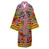 Multicolor Kimono Bathrobe With All-over Carretto Siciliano Print In Cotton Dolce & Gabbana