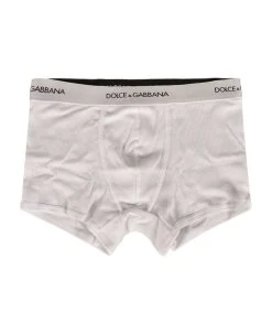 Dolce & Gabbana Logo Waist Knit Boxer Shorts