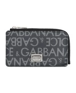 Dolce & Gabbana Zip Cardholder Allover Logo