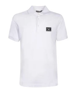 Dolce & Gabbana Logo Plaque Piquã¨ Polo