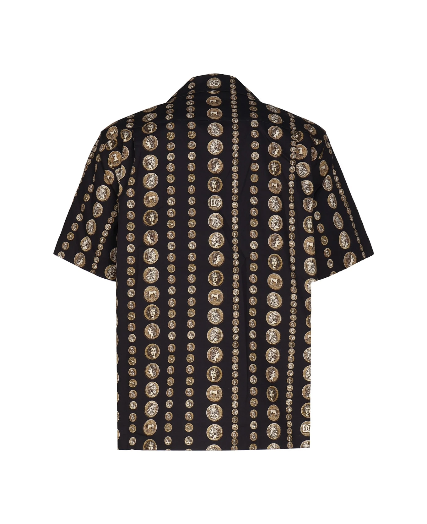 Dolce & Gabbana Hawaii Drill Stretch Shirt With Coin Print 3 Dolce & Gabbana Hawaii Drill Stretch Shirt With Coin Print - Image 3
