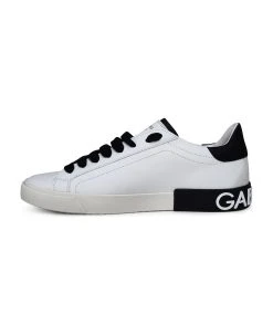 Dolce & Gabbana Portofino White Leather Sneakers -Stylish Men-Dolce & Gabbana f255ef5991a7cda25de189cc73641c56