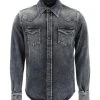 Dolce & Gabbana Western Shirt In Stretch Denim