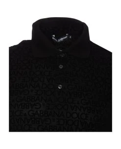 Dolce & Gabbana Dolce&gabbana Flock Logo Polo -Stylish Men-Dolce & Gabbana f48307a1a45962e3e76d6b16ea9160e1