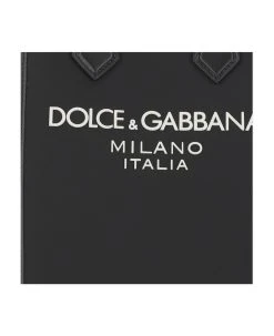 Dolce & Gabbana Small Nylon Bag With Rubberized Logo -Stylish Men-Dolce & Gabbana f4f53f9df6234a1365c3b32a7d1df524