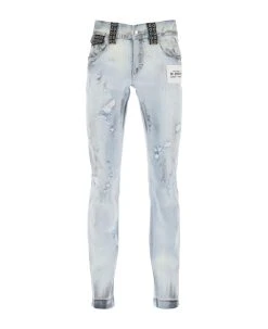 Dolce & Gabbana Re-edition Jeans With Leather Detailing