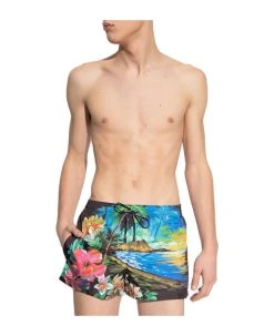 Dolce & Gabbana Hawaiian Print Swim Trunks -Stylish Men-Dolce & Gabbana fab8d54a17c328ae601efcbe2c5a6f6d