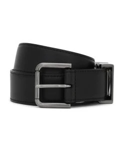 Dolce & Gabbana Belt With No Logo Smooth Calfskin