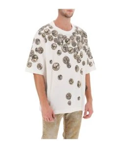 Dolce & Gabbana Coins Print Oversized T-shirt -Stylish Men-Dolce & Gabbana fd2613ab0bd4d54617dcbeb3c3a679b6
